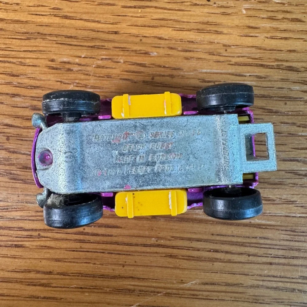 Matchbox‎ Superfast No 30 Beach Buggy 1970 Lesney Made in England Pink Yellow